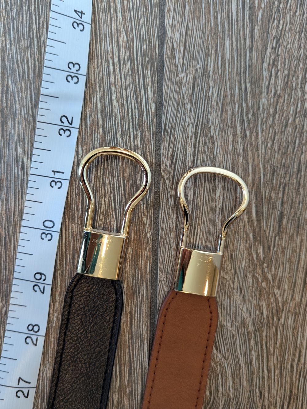 Women's Waist Belt Gold Hardware Two Pack